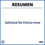 Solicitud De Resumen Clinico Imss