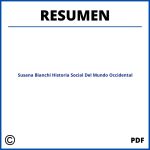 Susana Bianchi Historia Social Del Mundo Occidental Resumen
